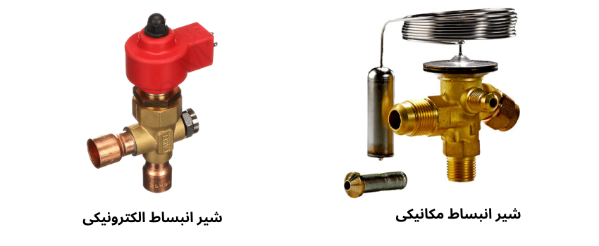 انواع شیرهای انبساط
